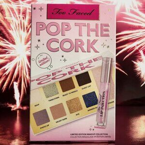 Too Faced Pop the Cork Makeup Collection Lip Injection & Eyeshadow Palette NIB
